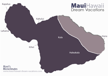 Maui Hana Weather Map Microclimates