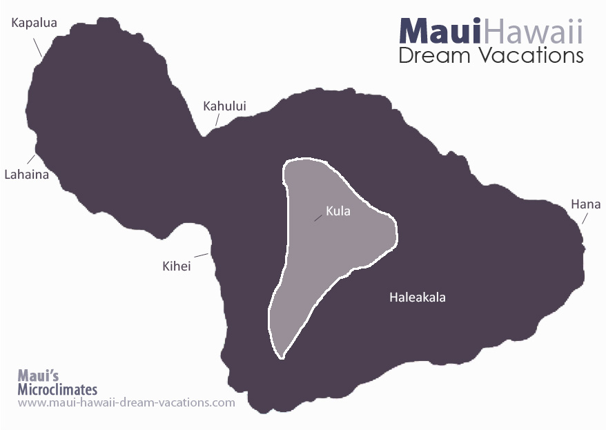 Maui Kula Weather Map Microclimates Maui Kula Weather Map Microclimates
