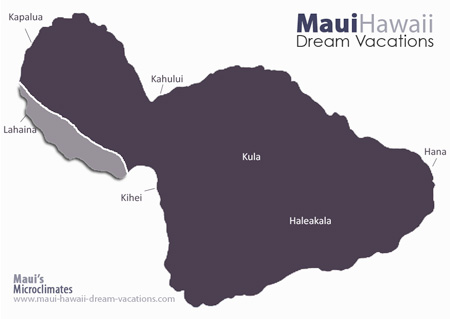 Maui Lahaina Weather Map Microclimates