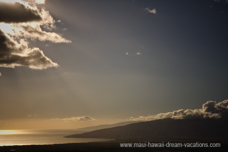 Maui Sunset Picture West Mountains