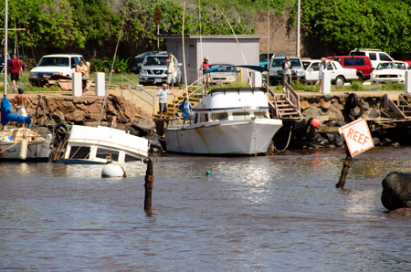 Maui Tsunami Pictures Maaleaa Harbor 2