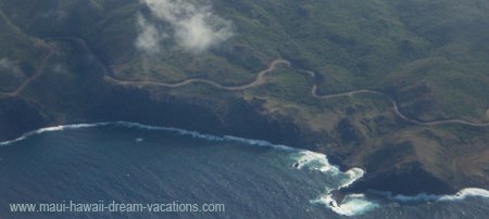 Maui Car Rental Coastline Road Top View